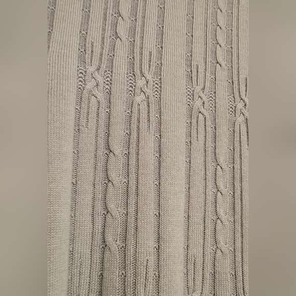 Alfred Dunner cable style knit, short sleeve, blue sweater - Picture 5 of 5